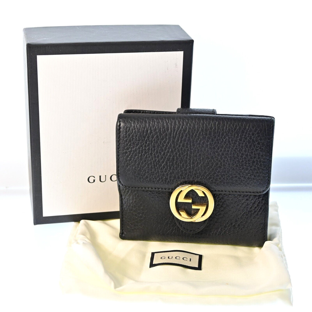Gucci Gg Canvas Leather Compact Wallet #259264G25B